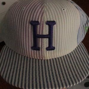 Multicolor striped HUF New Era hat
